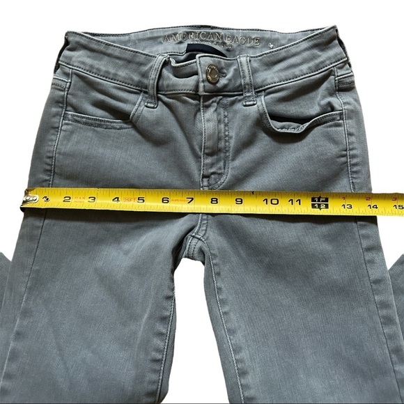 AMERICAN EAGLE NEXT LEVEL STRETCH X GRAY JEGGING SIZE 0‎ - Picture 12 of 14